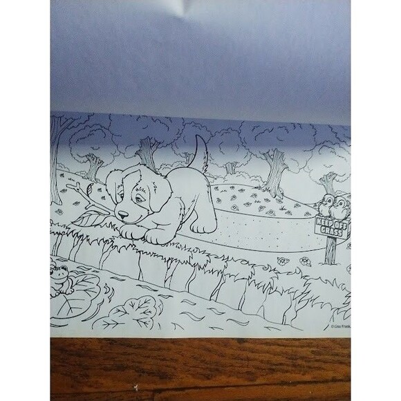 Lisa Frank Jumbo Coloring Poster Pad Wolf Penguin Igloo Design (Lisa Frank 2013 - Picture 15 of 16